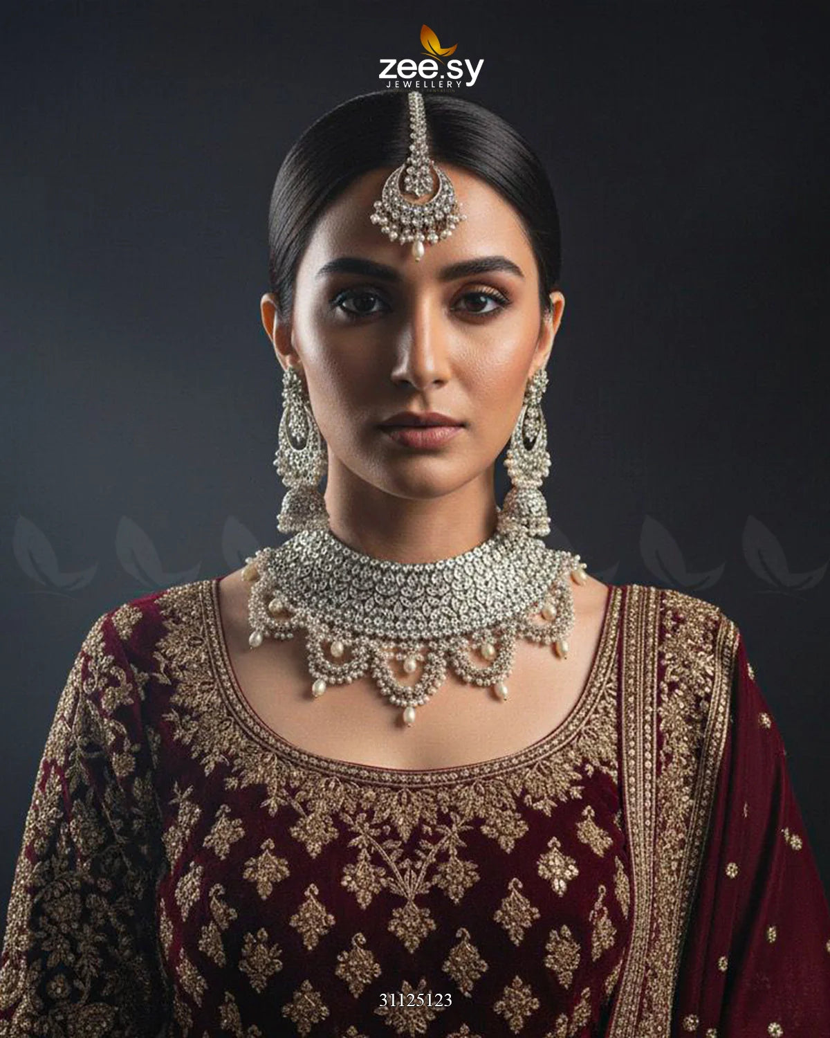 Rich Bold Hand Sculpt Bridal Set - Zeesy Jewellery