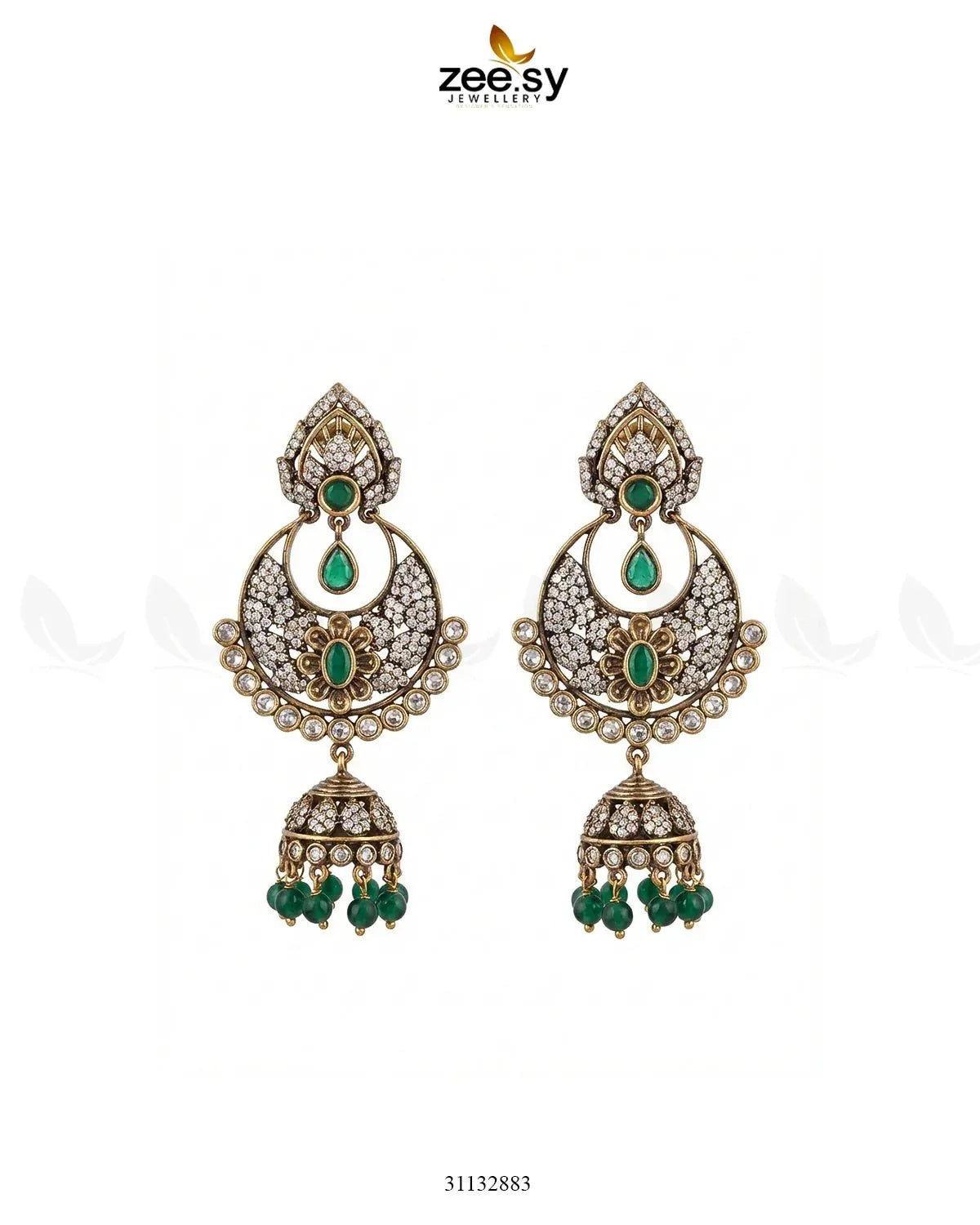 Rich Chandbali Zirconia Earrings