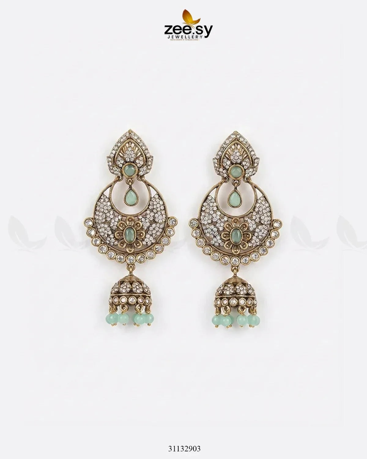 Rich Chandbali Zirconia Earrings