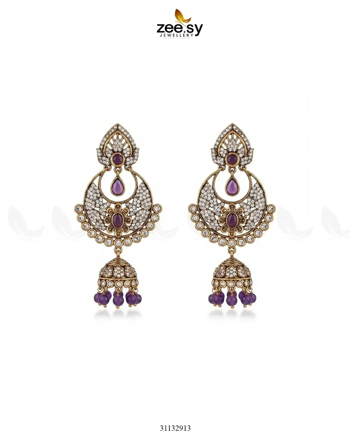 Rich Chandbali Zirconia Earrings
