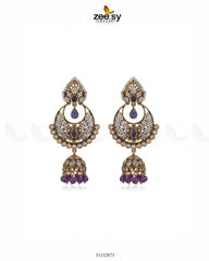 Rich Chandbali Zirconia Earrings