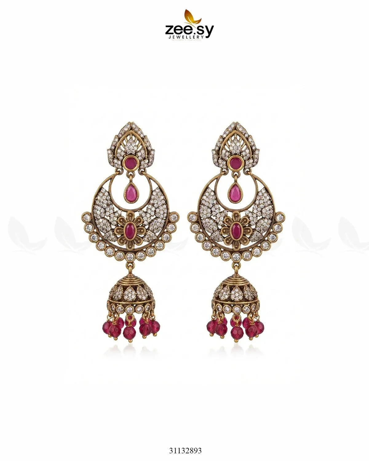 Rich Chandbali Zirconia Earrings