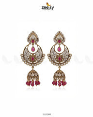 Rich Chandbali Zirconia Earrings