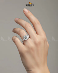 Rich Bold Square Cluster Ring - Zeesy Jewellery