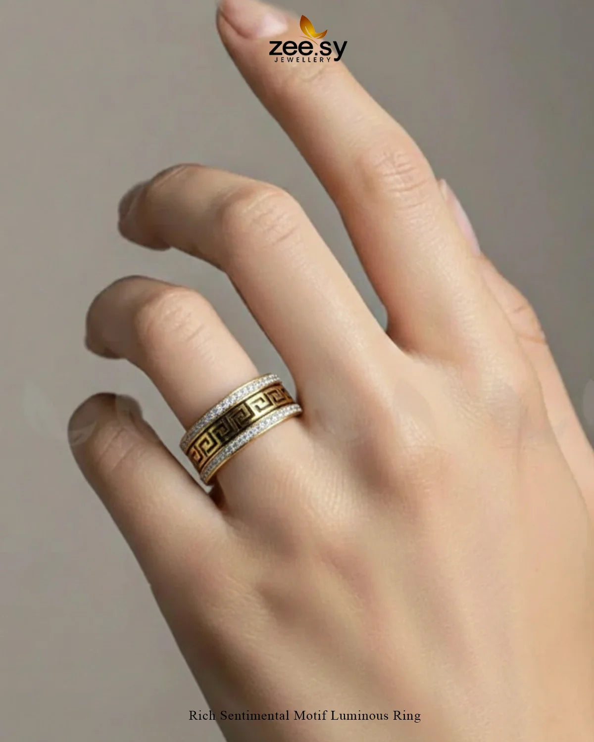 Rich Sentimental Motif Luminous Ring - Zeesy Jewellery