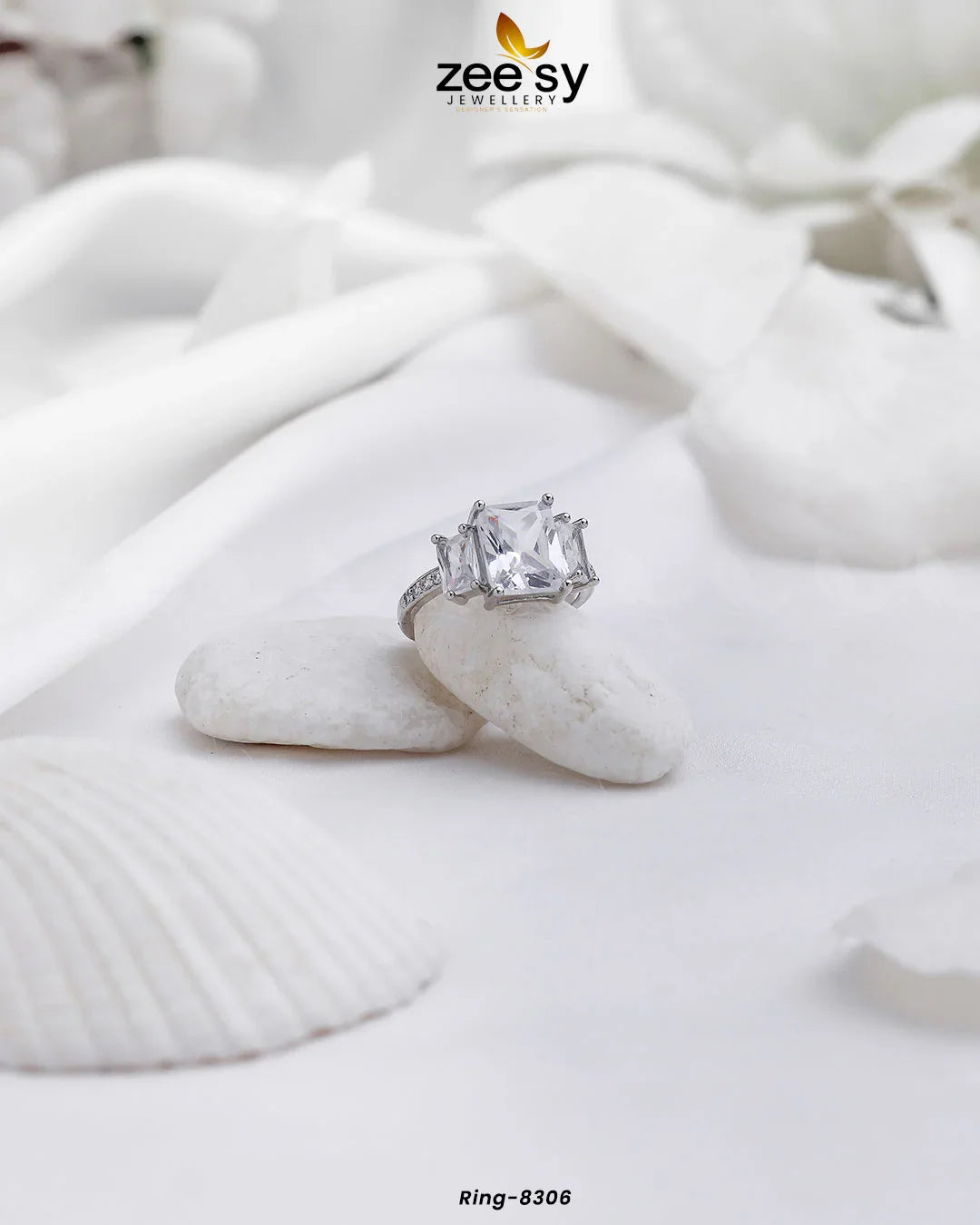 Ring-8306 Silver - Zeesy Jewellery