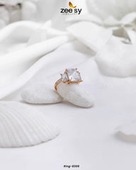 Ring-8306 White - Zeesy Jewellery