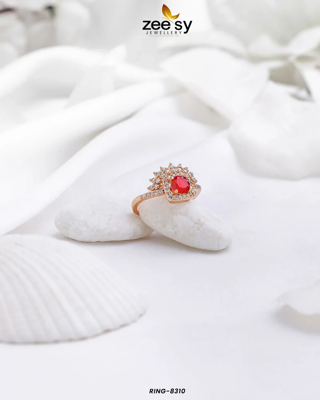 Ring-8310 Red - Zeesy Jewellery