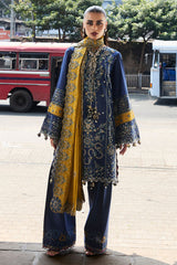 Hussain Rehar Unstitched 3 Piece Luxury Lawn Suit-Riviera
