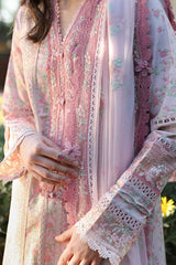 Aylin By Republic Unstitched 3 Piece Emb Lawn Summer Suit-D-08-B-Rosa