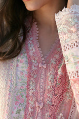 Aylin By Republic Unstitched 3 Piece Emb Lawn Summer Suit-D-08-B-Rosa
