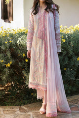 Aylin By Republic Unstitched 3 Piece Emb Lawn Summer Suit-D-08-B-Rosa