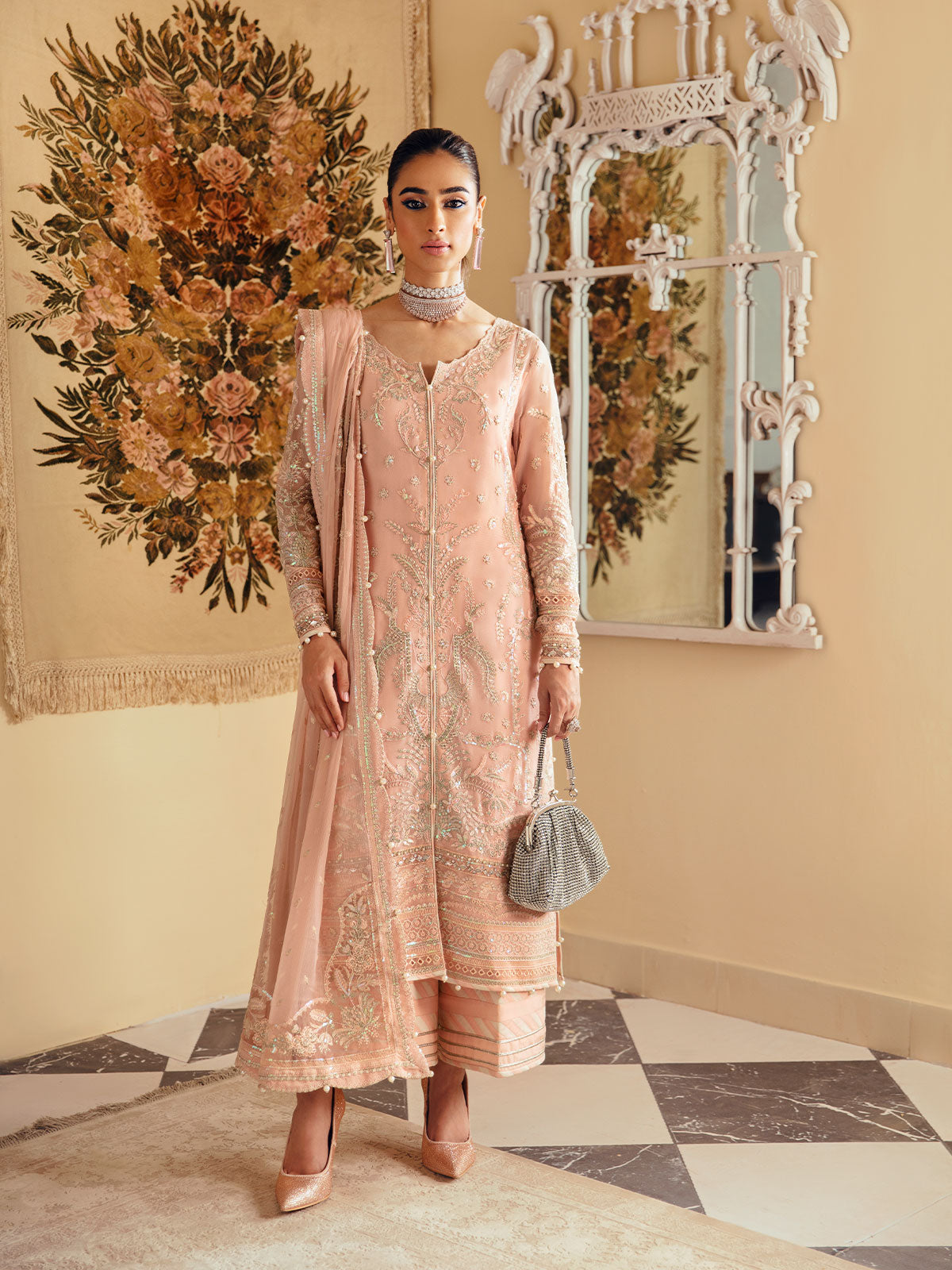 Gulaal Unstitched 3 Piece Emb Chiffon Vol-01 Collection'2023-Rosalie GL-EC-23V1-03