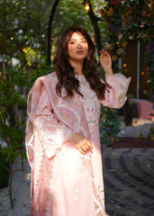 Sardinia Unstitched 3 Piece Lawn Collection-Rosewood - Sajal Ali