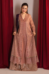 Zaaviay Stitched 3 Piece Luxury Formals Collection'2025-Rosy Mauve