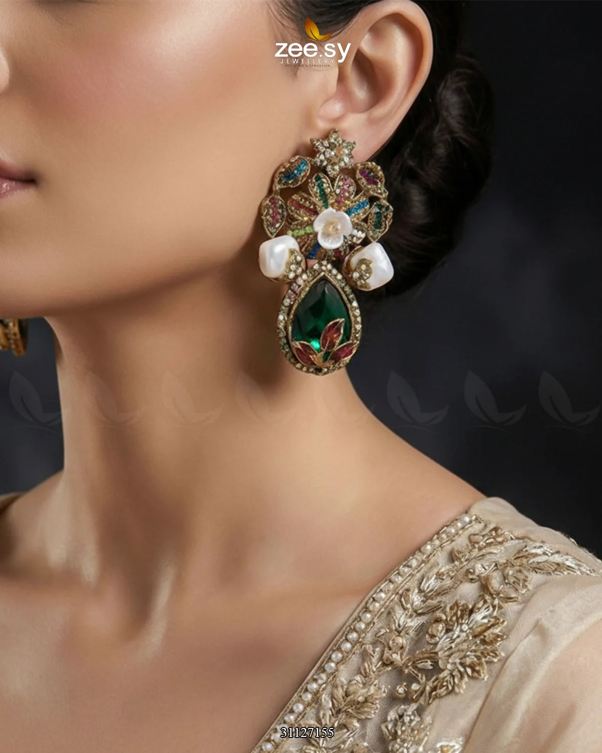 Roszir Pearl Drop Earrings - Zeesy Jewellery