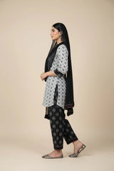 Madiha Gohar Stitched 3 Piece Emb Suit-Rouge Blanc