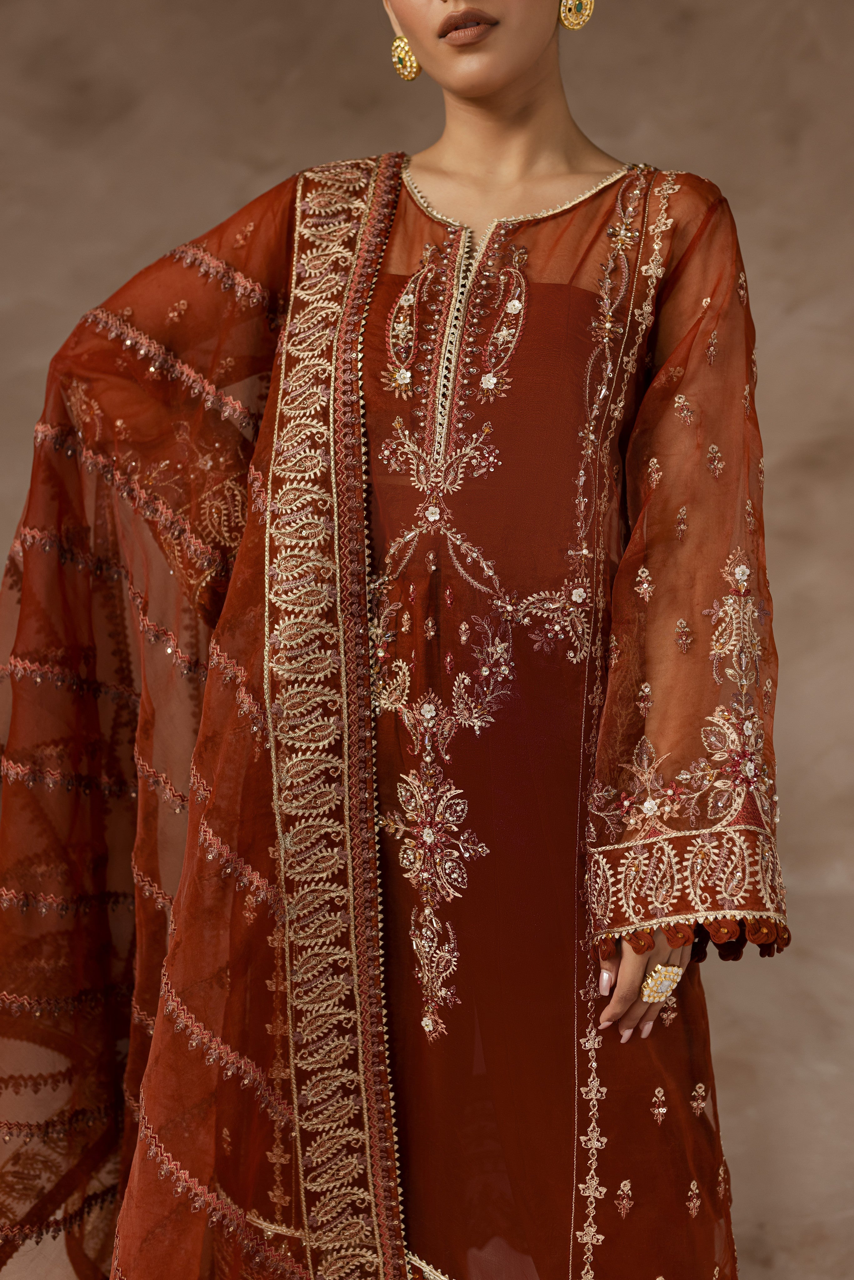 Eblouir By Imran Ramzan Unstitched 3 Piece Luxury Formals Collection'2025-Rouge Envoûtant