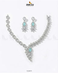 Royal Floral Zirconia Necklace Set