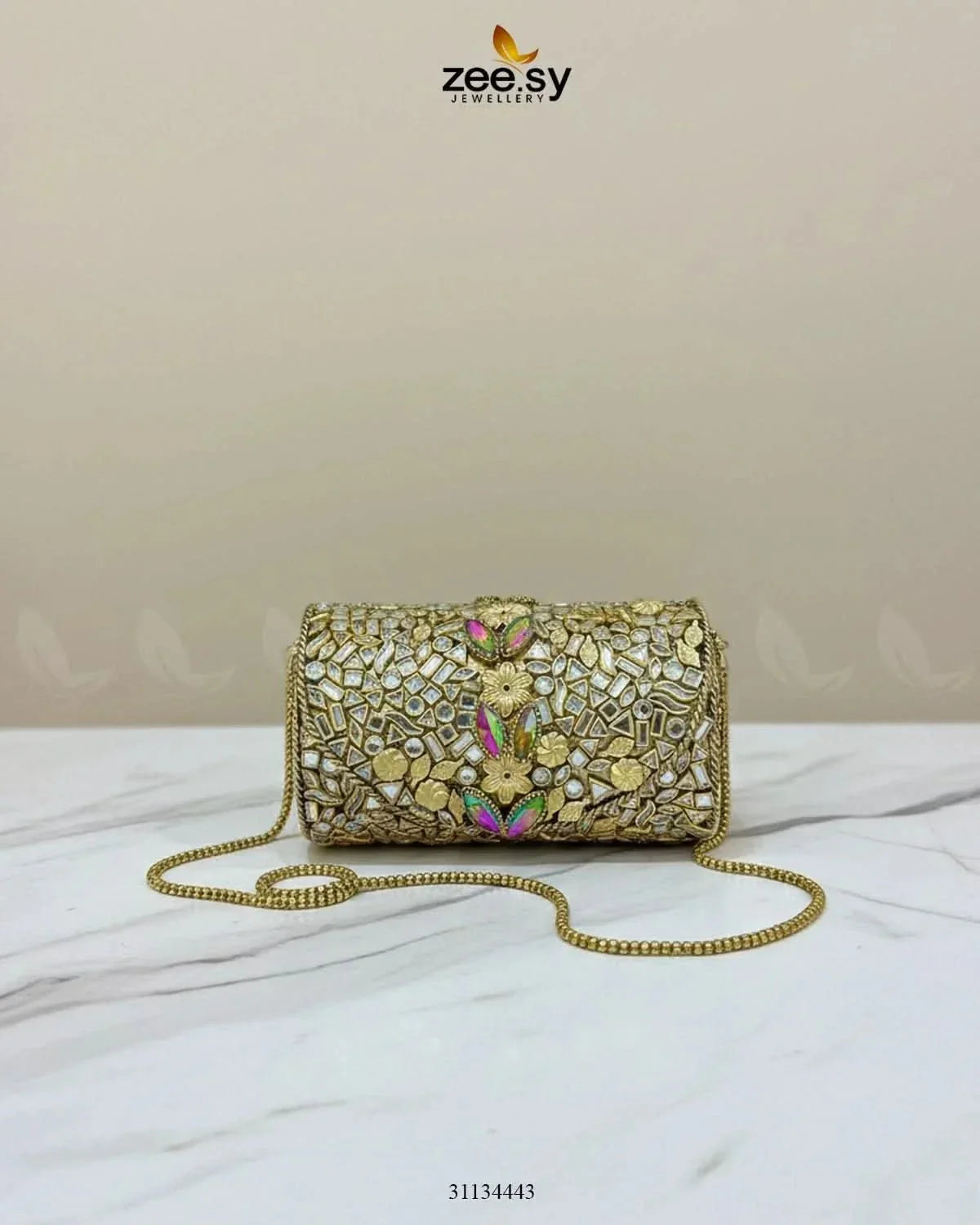 Royal Heritage Floral Clutch Bag
