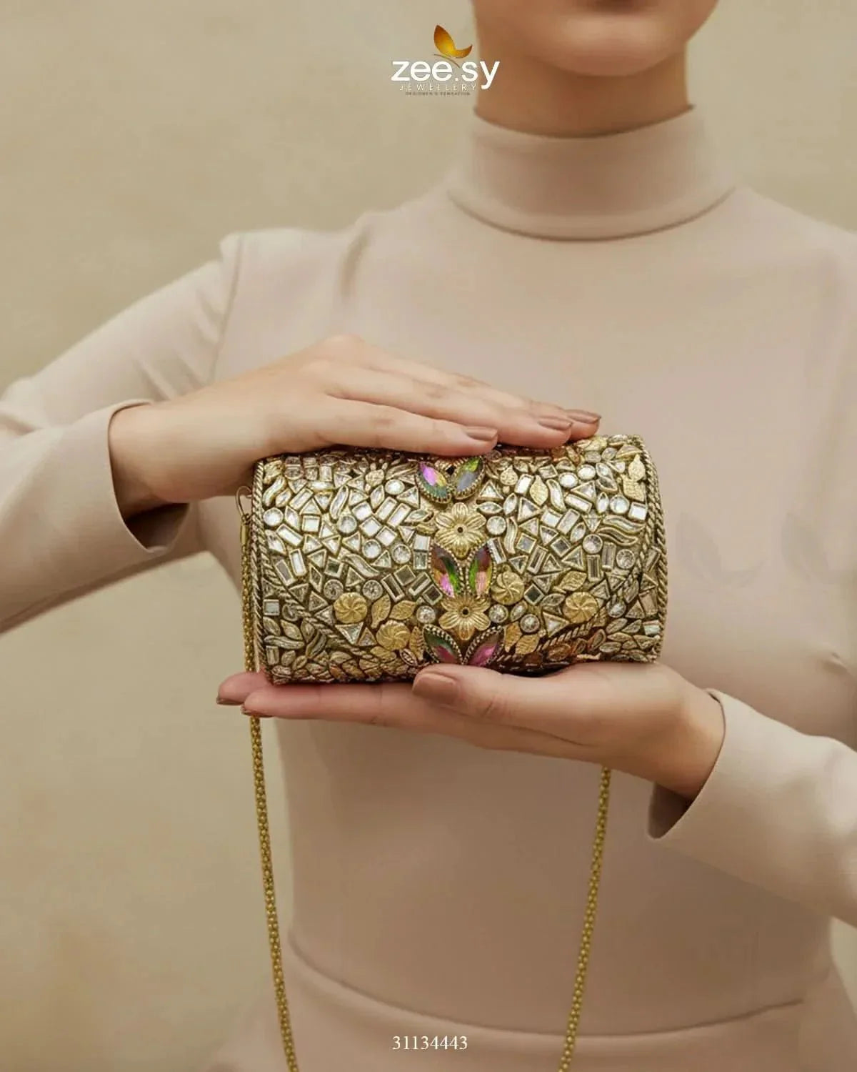 Royal Heritage Floral Clutch Bag