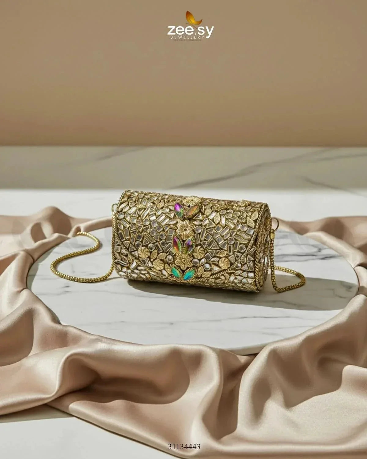 Royal Heritage Floral Clutch Bag