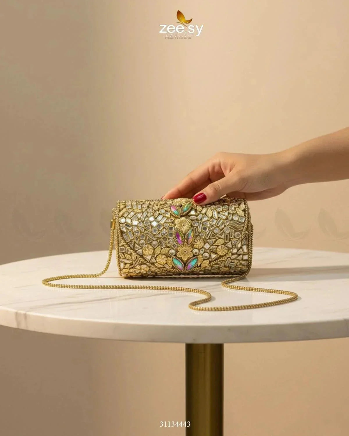 Royal Heritage Floral Clutch Bag