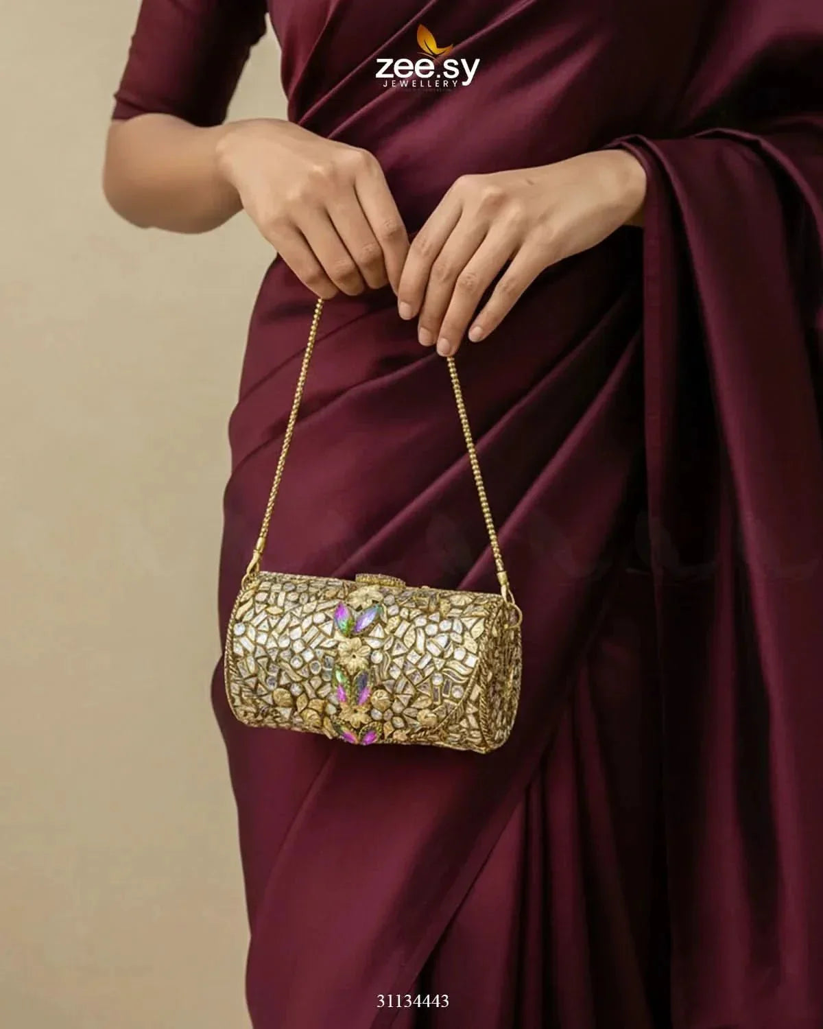 Royal Heritage Floral Clutch Bag