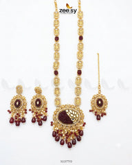 Zeesy-Royal Kundan Malla Necklace Set