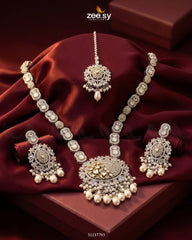 Zeesy-Royal Kundan Malla Necklace Set