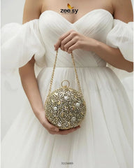 Royal Leaf's Rhinestone Clutch Bag