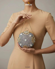 Royal Leaf's Rhinestone Clutch Bag