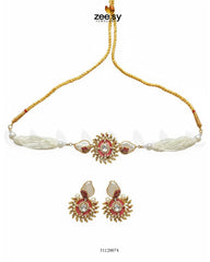 Royal Darbar Choker Set Ruby - Zeesy Jewellery