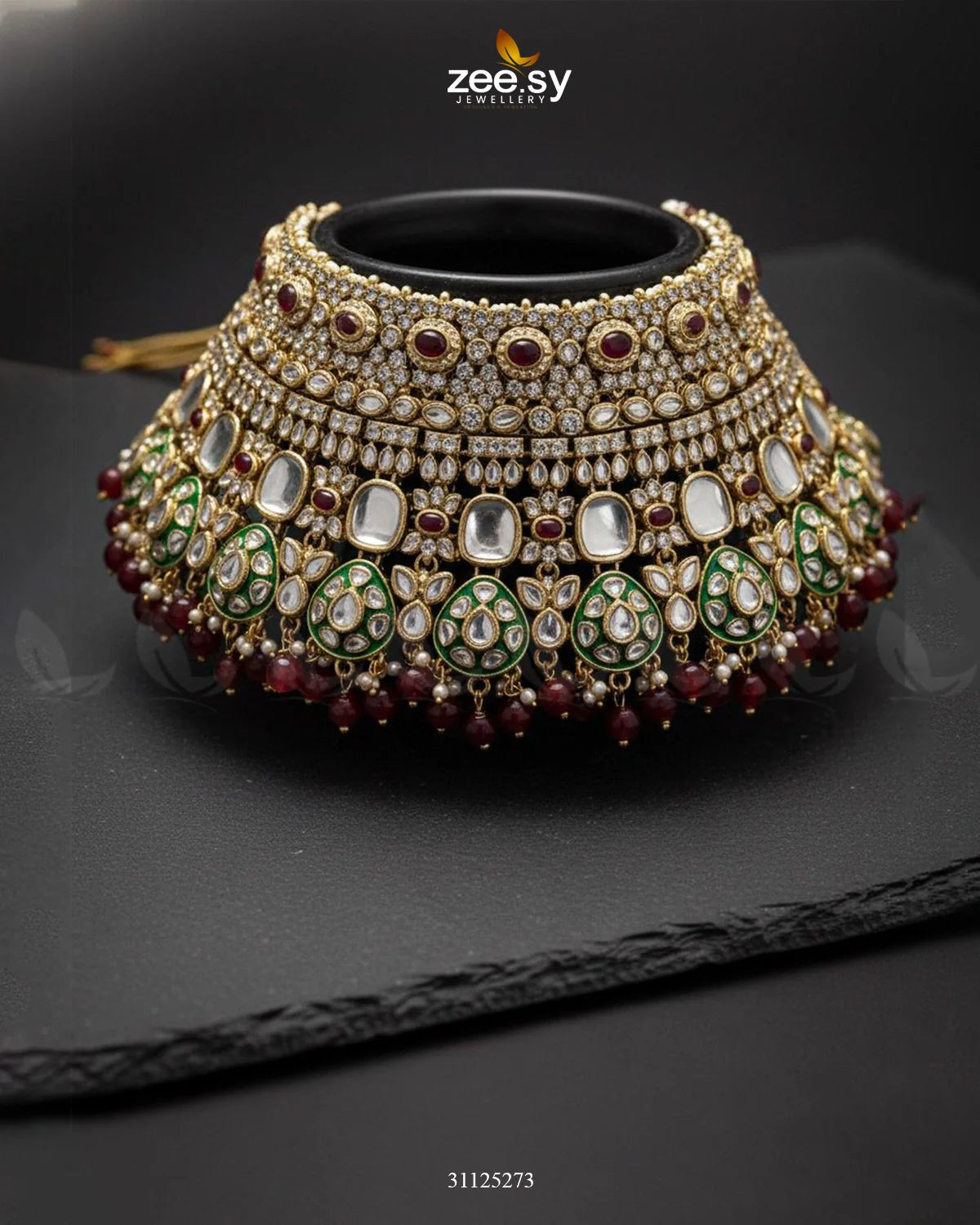 Royal Intricate Crystal Bridal Set - Zeesy Jewellery