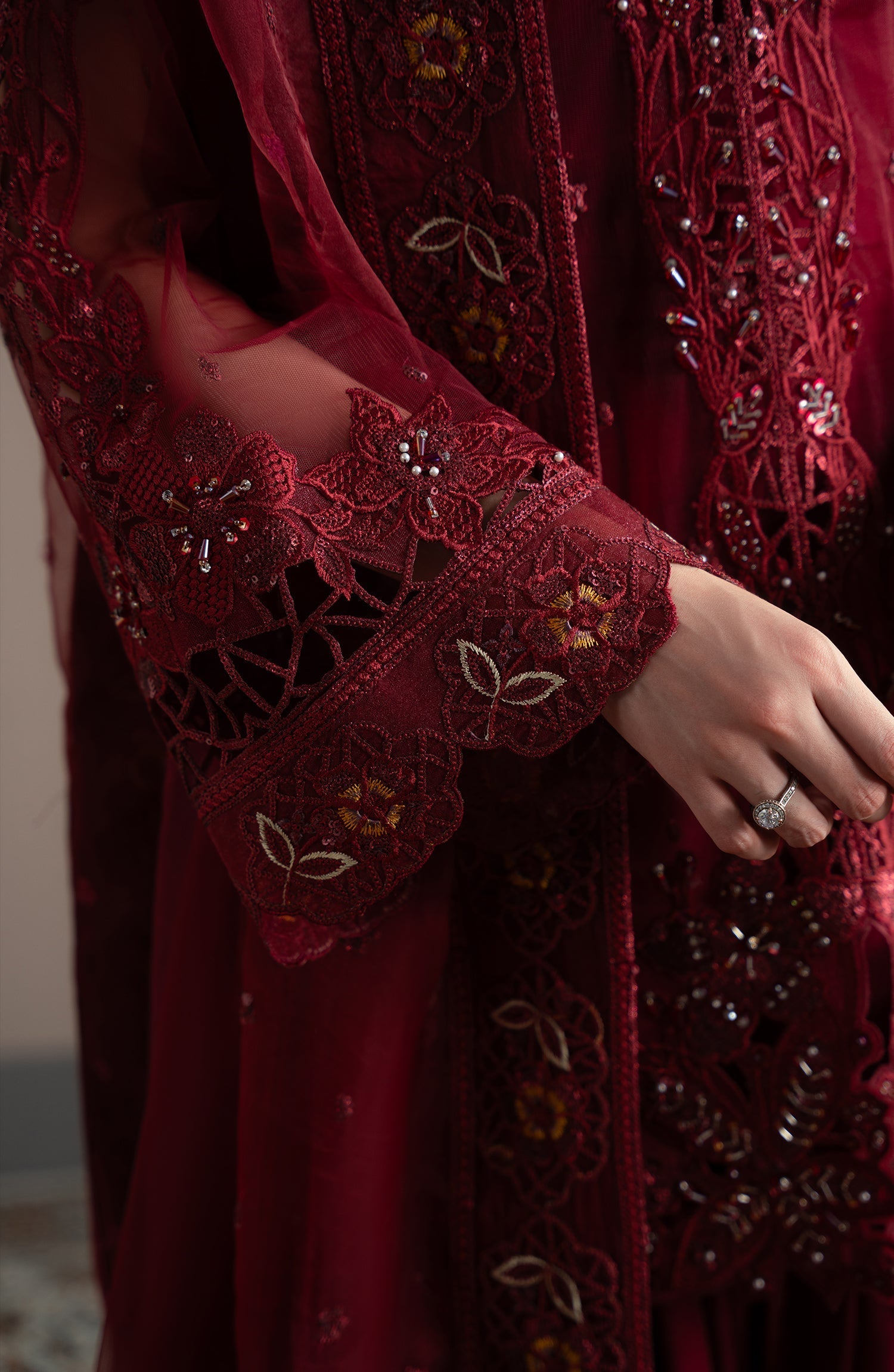 Elvin By Fabiha Fatima Unstitched 3 Piece Formals Collection'2025-Rubeia