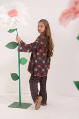 Sprinkles Stitched 2 Piece Kids Khaddar Collection-Rust Bloom