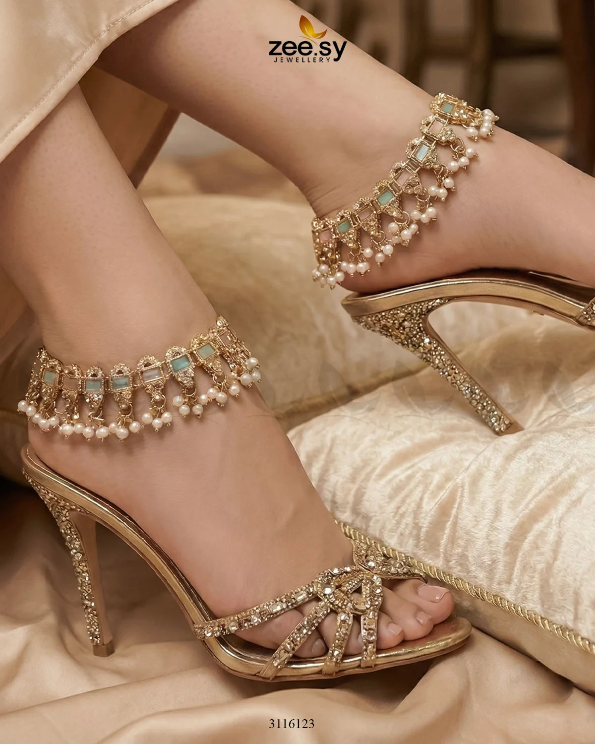 Rutilated Anklet - Zeesy Jewellery