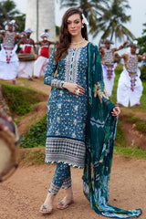 Saffira By Gulaal Unstitched 3 Piece Luxury Lawn Suit-Chloe