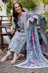 Saffira By Gulaal Unstitched 3 Piece Luxury Lawn Suit-Carla