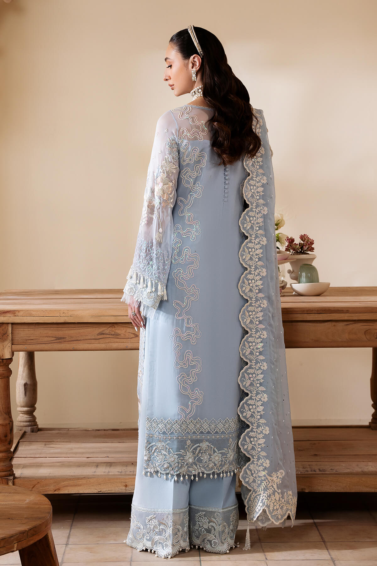 Muse By Serene Unstitched 3 Piece Luxury Festive Chiffon Collection'2025-S-1078 Glace