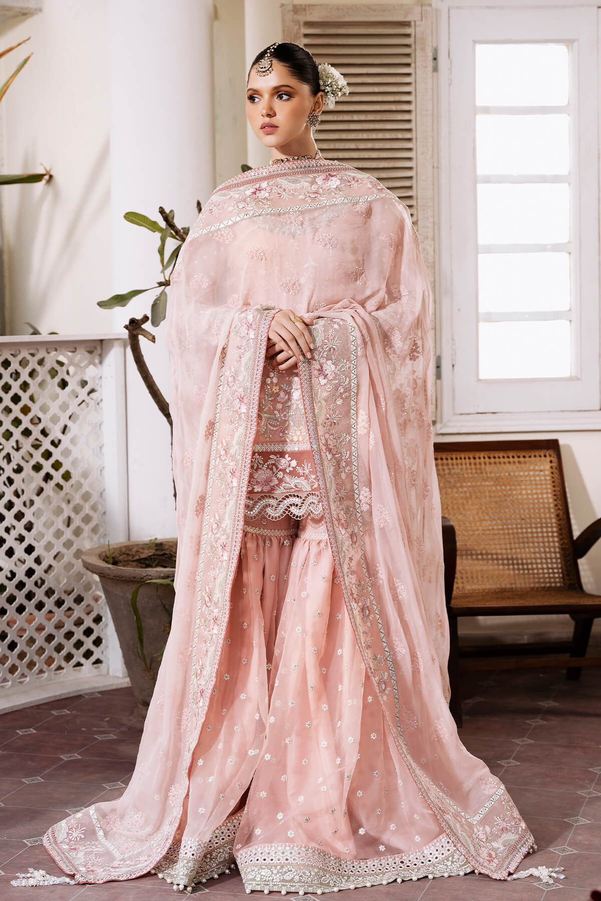 Muse By Serene Unstitched 3 Piece Luxury Festive Chiffon Collection'2025-S-1080 Rosee
