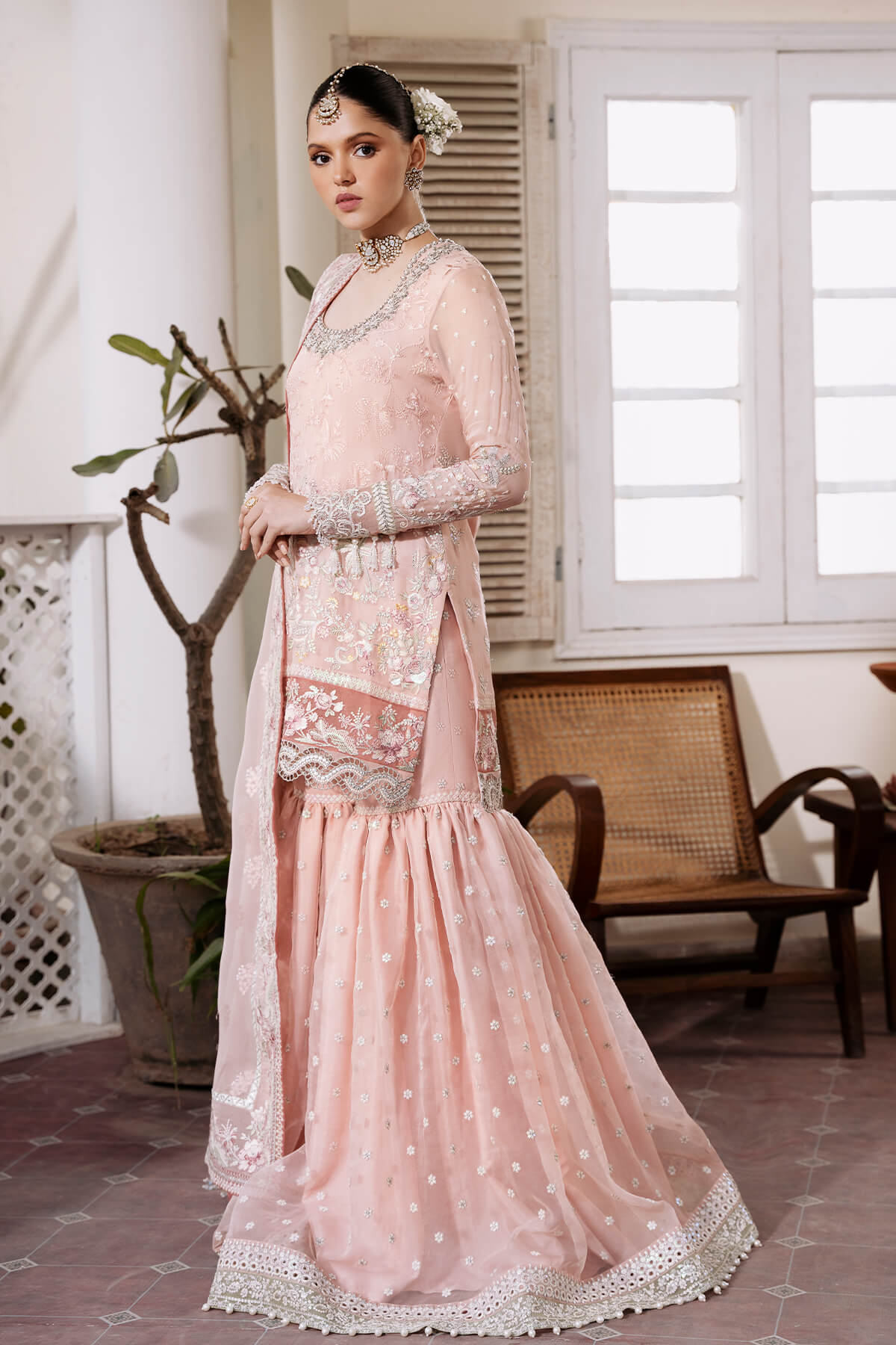 Muse By Serene Unstitched 3 Piece Luxury Festive Chiffon Collection'2025-S-1080 Rosee