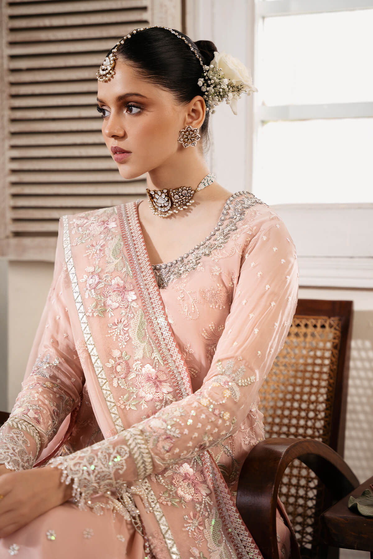 Muse By Serene Unstitched 3 Piece Luxury Festive Chiffon Collection'2025-S-1080 Rosee