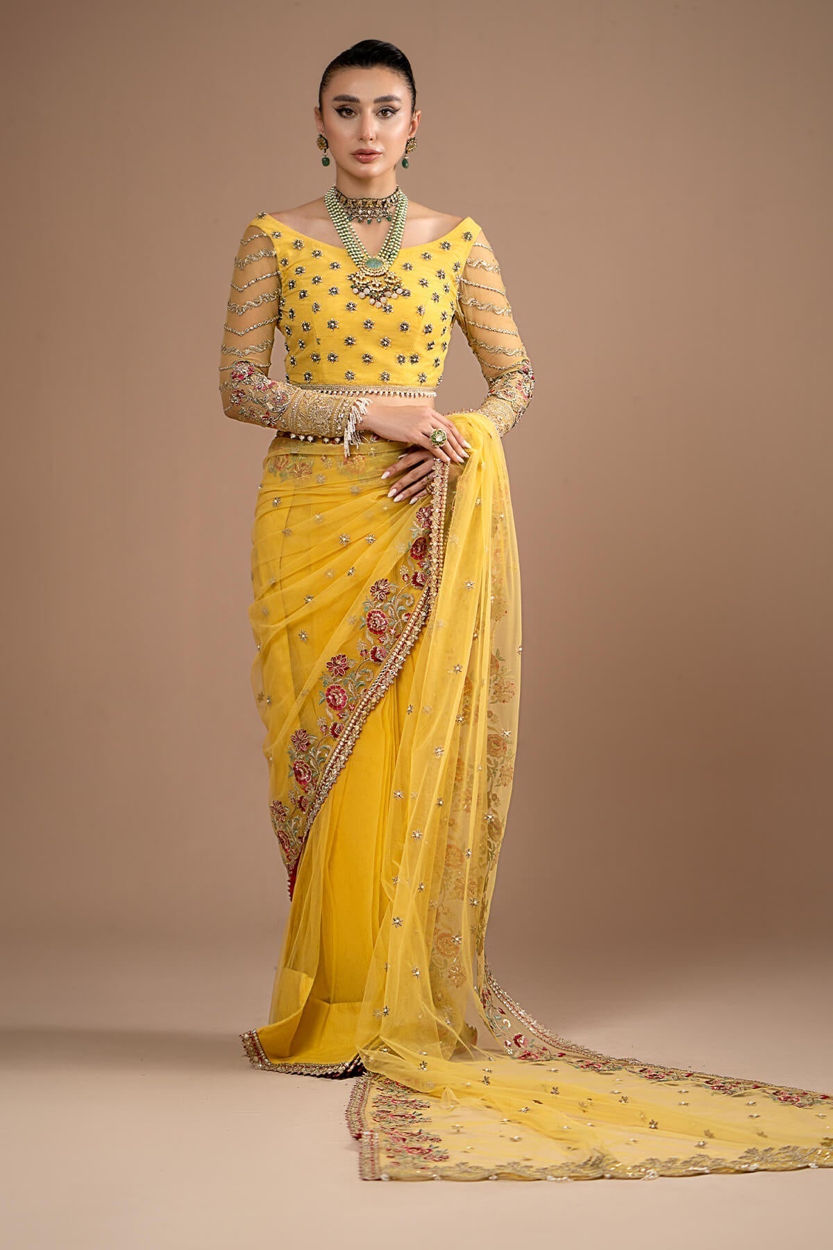 Lumiere By Imrozia Serene Stitched 3 Piece Formals Collection'2025-S.S 02 Lustrous Gold