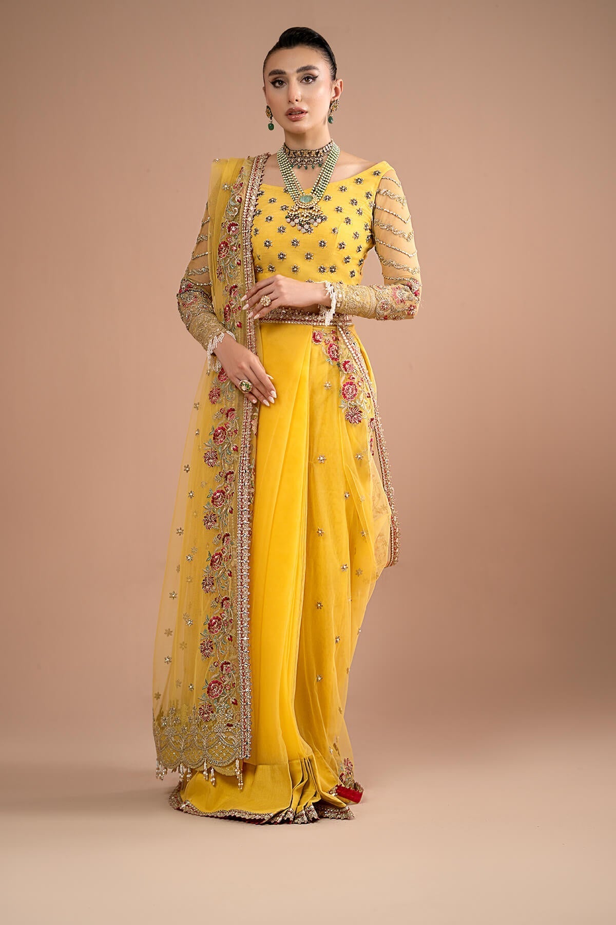 Lumiere By Imrozia Serene Stitched 3 Piece Formals Collection'2025-S.S 02 Lustrous Gold