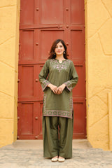 Tiraz Stitched 2 Piece Summer Suit-Parsa