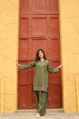 Tiraz Stitched 2 Piece Summer Suit-Parsa
