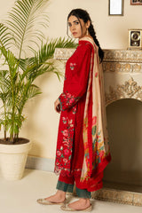 Aayra Stitched Summer Collection'2025-AY562 - Red Charms 3Pc