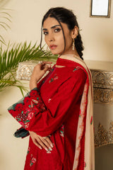 Aayra Stitched Summer Collection'2025-AY562 - Red Charms 3Pc