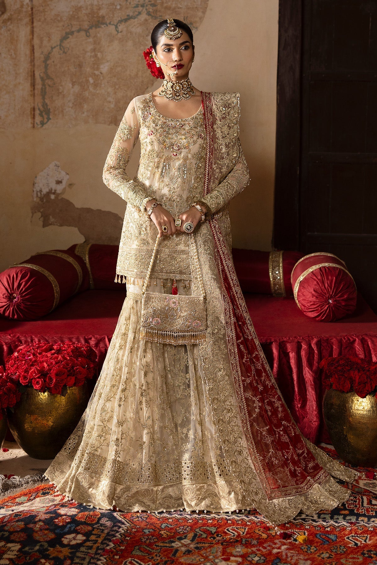 Jashn By Imrozia Serene Unstitched 3 Piece Bridal Collection'2025-SB-38 Pemaan